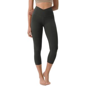 imageODODOS ODCLOUD Crossover 78 Leggings with Back Pocket for Women 23quot  25quot  28quot V High Wasit Lounge Yoga PantsOnyx Black Grey