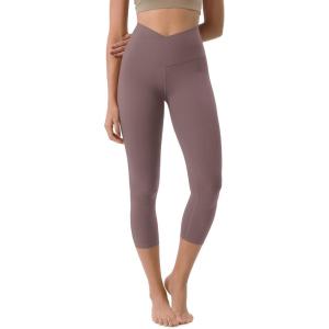 imageODODOS ODCLOUD Crossover 78 Leggings with Back Pocket for Women 23quot  25quot  28quot V High Wasit Lounge Yoga PantsPurple Taupe