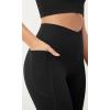 imageODODOS Cloud Feeling Crossover 78 Leggings with Pockets for Women 25quot  28quot V High Wasit Lounge Yoga PantsBlack