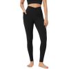 imageODODOS Cloud Feeling Crossover 78 Leggings with Pockets for Women 25quot  28quot V High Wasit Lounge Yoga PantsBlack