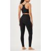 imageODODOS Cloud Feeling Crossover 78 Leggings with Pockets for Women 25quot  28quot V High Wasit Lounge Yoga PantsBlack