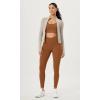 imageODODOS Cloud Feeling Crossover 78 Leggings with Pockets for Women 25quot  28quot V High Wasit Lounge Yoga PantsCaramel