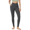 imageODODOS Cloud Feeling Crossover 78 Leggings with Pockets for Women 25quot  28quot V High Wasit Lounge Yoga PantsCharcoal