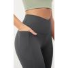 imageODODOS Cloud Feeling Crossover 78 Leggings with Pockets for Women 25quot  28quot V High Wasit Lounge Yoga PantsCharcoal