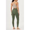 imageODODOS Cloud Feeling Crossover 78 Leggings with Pockets for Women 25quot  28quot V High Wasit Lounge Yoga PantsDark Olive