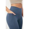 imageODODOS Cloud Feeling Crossover 78 Leggings with Pockets for Women 25quot  28quot V High Wasit Lounge Yoga PantsInk Blue