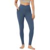 imageODODOS Cloud Feeling Crossover 78 Leggings with Pockets for Women 25quot  28quot V High Wasit Lounge Yoga PantsInk Blue
