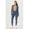 imageODODOS Cloud Feeling Crossover 78 Leggings with Pockets for Women 25quot  28quot V High Wasit Lounge Yoga PantsInk Blue