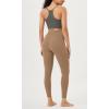 imageODODOS Cloud Feeling Crossover 78 Leggings with Pockets for Women 25quot  28quot V High Wasit Lounge Yoga PantsLight Brown