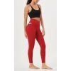 imageODODOS Cloud Feeling Crossover 78 Leggings with Pockets for Women 25quot  28quot V High Wasit Lounge Yoga PantsRed