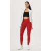 imageODODOS Cloud Feeling Crossover 78 Leggings with Pockets for Women 25quot  28quot V High Wasit Lounge Yoga PantsRed