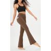 imageODODOS Cloud Feeling Flared Pants with Pocket for Women High Waist Casual Bootcut Yoga Pants 30quot32quot InseamBrunette