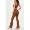 imageODODOS Cloud Feeling Flared Pants with Pocket for Women High Waist Casual Bootcut Yoga Pants 30quot32quot InseamCaramel