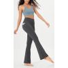 imageODODOS Cloud Feeling Flared Pants with Pocket for Women High Waist Casual Bootcut Yoga Pants 30quot32quot InseamCharcoal