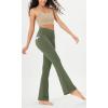 imageODODOS Cloud Feeling Flared Pants with Pocket for Women High Waist Casual Bootcut Yoga Pants 30quot32quot InseamDark Olive