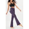 imageODODOS Cloud Feeling Flared Pants with Pocket for Women High Waist Casual Bootcut Yoga Pants 30quot32quot InseamDark Purple