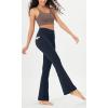 imageODODOS Cloud Feeling Flared Pants with Pocket for Women High Waist Casual Bootcut Yoga Pants 30quot32quot InseamDeep Navy