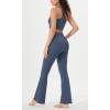 imageODODOS Cloud Feeling Flared Pants with Pocket for Women High Waist Casual Bootcut Yoga Pants 30quot32quot InseamInk Blue