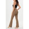 imageODODOS Cloud Feeling Flared Pants with Pocket for Women High Waist Casual Bootcut Yoga Pants 30quot32quot InseamLight Brown