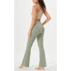 imageODODOS Cloud Feeling Flared Pants with Pocket for Women High Waist Casual Bootcut Yoga Pants 30quot32quot InseamLime Stone