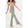 imageODODOS Cloud Feeling Flared Pants with Pocket for Women High Waist Casual Bootcut Yoga Pants 30quot32quot InseamLime Stone