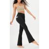 imageODODOS Cloud Feeling Flared Pants with Pocket for Women High Waist Casual Bootcut Yoga Pants 30quot32quot InseamOnyx Black Grey