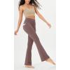imageODODOS Cloud Feeling Flared Pants with Pocket for Women High Waist Casual Bootcut Yoga Pants 30quot32quot InseamPurple Taupe