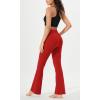 imageODODOS Cloud Feeling Flared Pants with Pocket for Women High Waist Casual Bootcut Yoga Pants 30quot32quot InseamRed