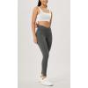 imageODODOS Womens Gathered Cross Waist Yoga Leggings with Pockets 25quot  28quot Crossover Workout Yoga PantsCharcoal