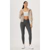 imageODODOS Womens Gathered Cross Waist Yoga Leggings with Pockets 25quot  28quot Crossover Workout Yoga PantsCharcoal