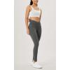 imageODODOS Womens Gathered Cross Waist Yoga Leggings with Pockets 25quot  28quot Crossover Workout Yoga PantsCharcoal