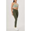 imageODODOS Womens Gathered Cross Waist Yoga Leggings with Pockets 25quot  28quot Crossover Workout Yoga PantsDark Olive
