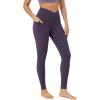 imageODODOS Womens Gathered Cross Waist Yoga Leggings with Pockets 25quot  28quot Crossover Workout Yoga PantsDark Purple