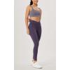 imageODODOS Womens Gathered Cross Waist Yoga Leggings with Pockets 25quot  28quot Crossover Workout Yoga PantsDark Purple