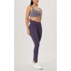 imageODODOS Womens Gathered Cross Waist Yoga Leggings with Pockets 25quot  28quot Crossover Workout Yoga PantsDark Purple