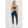 imageODODOS Womens Gathered Cross Waist Yoga Leggings with Pockets 25quot  28quot Crossover Workout Yoga PantsNavy