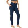 imageODODOS Womens Gathered Cross Waist Yoga Leggings with Pockets 25quot  28quot Crossover Workout Yoga PantsNavy