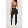 imageODODOS Womens Gathered Cross Waist Yoga Leggings with Pockets 25quot  28quot Crossover Workout Yoga PantsOnyx Black Grey