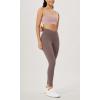 imageODODOS Womens Gathered Cross Waist Yoga Leggings with Pockets 25quot  28quot Crossover Workout Yoga PantsPurple Taupe