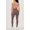 imageODODOS Womens Gathered Cross Waist Yoga Leggings with Pockets 25quot  28quot Crossover Workout Yoga PantsPurple Taupe