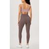 imageODODOS Womens Gathered Cross Waist Yoga Leggings with Pockets 25quot  28quot Crossover Workout Yoga PantsPurple Taupe
