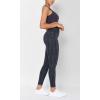 imageODODOS Womens Gathered Cross Waist Yoga Leggings with Pockets 25quot  28quot Crossover Workout Yoga PantsWave Line Charcoal