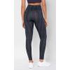 imageODODOS Womens Gathered Cross Waist Yoga Leggings with Pockets 25quot  28quot Crossover Workout Yoga PantsWave Line Charcoal