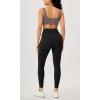 imageODODOS Womens Gathered Cross Waist Yoga Leggings with Pockets 25quot  28quot Crossover Workout Yoga PantsWild Leopard Black