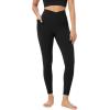 imageODODOS Cloud Feeling Crossover 78 Leggings with Pockets for Women 25quot  28quot V High Wasit Lounge Yoga PantsBlack