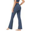 imageODODOS Cloud Feeling Flared Pants with Pocket for Women High Waist Casual Bootcut Yoga Pants 30quot32quot InseamInk Blue