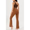 imageODODOS Cloud Feeling SplitHem Flared Pants for Women 29quot 31quot High Waisted Lounge Bootcut Yoga PantsCaramel