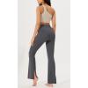 imageODODOS Cloud Feeling SplitHem Flared Pants for Women 29quot 31quot High Waisted Lounge Bootcut Yoga PantsCharcoal