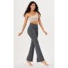 imageODODOS Cloud Feeling SplitHem Flared Pants for Women 29quot 31quot High Waisted Lounge Bootcut Yoga PantsCharcoal