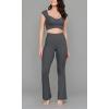 imageODODOS Cloud Feeling SplitHem Flared Pants for Women 29quot 31quot High Waisted Lounge Bootcut Yoga PantsCharcoal